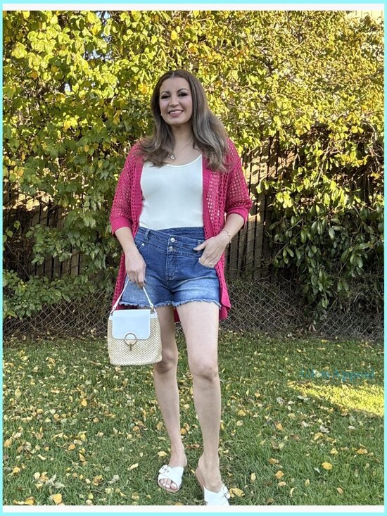 Lightweight Crochet Cardigan Short Sleeve Kimono Open Front Sweater - Picture 6 of 7